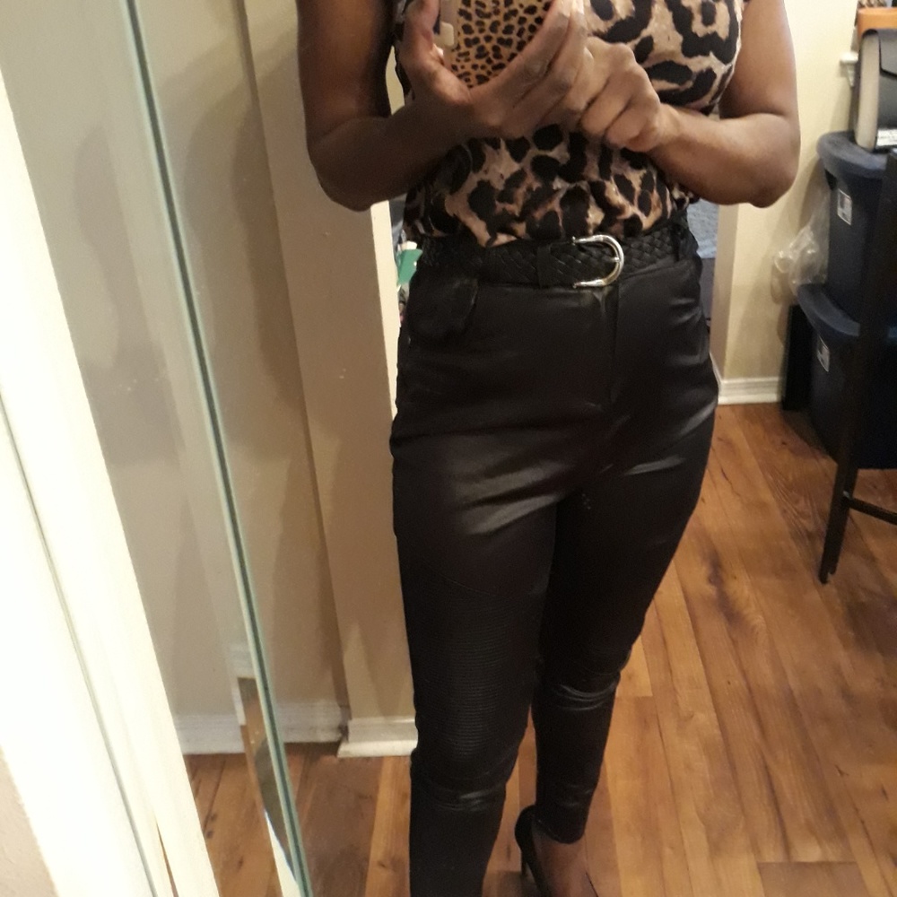 LDS Faux Leather "Moto" Jeggings - S, M & L-(FinalPrice)